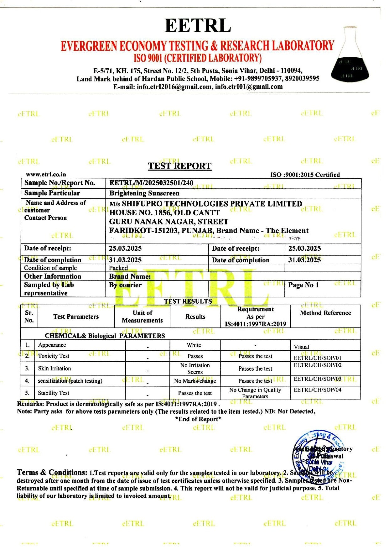 Clinical Proof Certificate