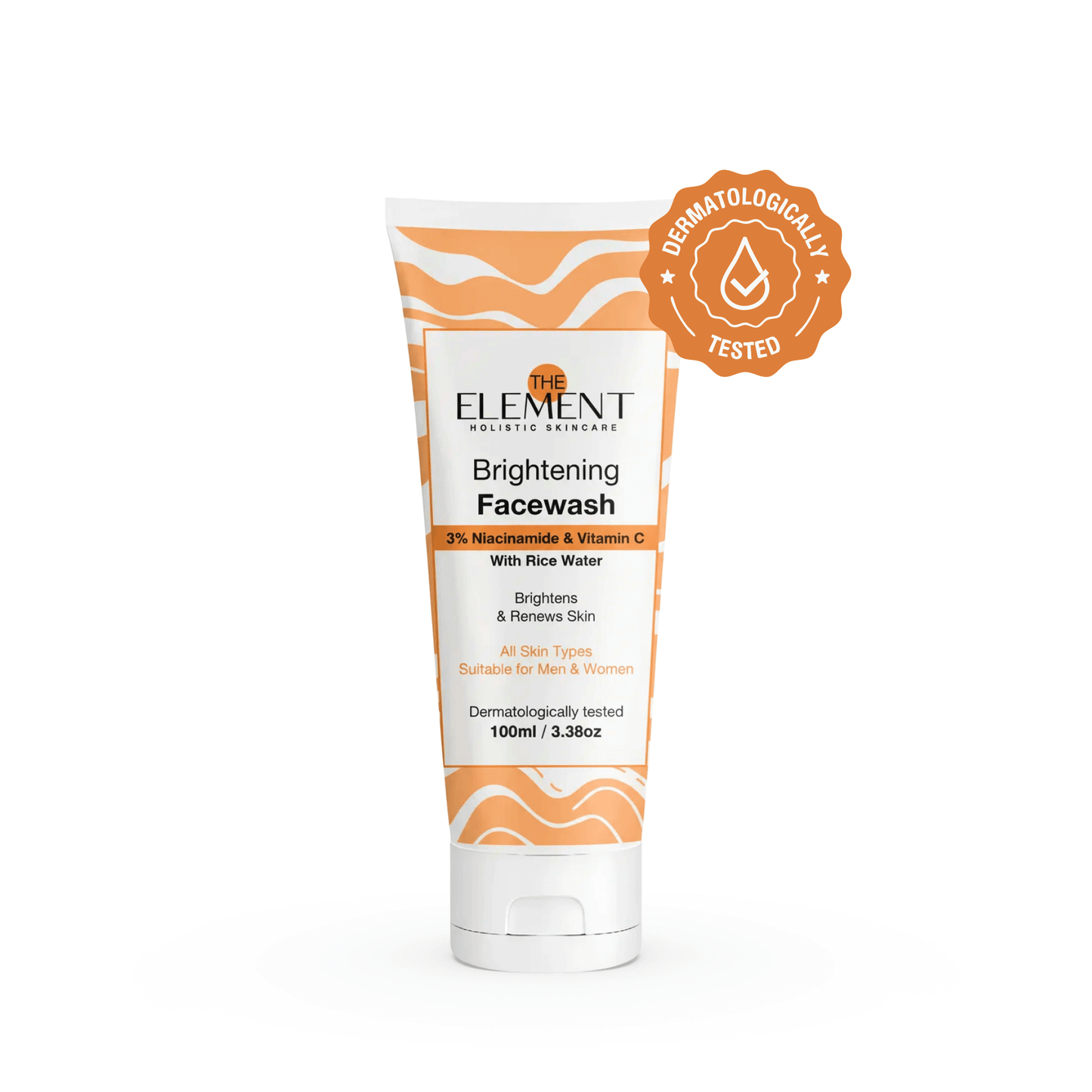 π Brightening Face Wash - 3% Niacinamide with Vitamin C and Rice Water - Pack of 1