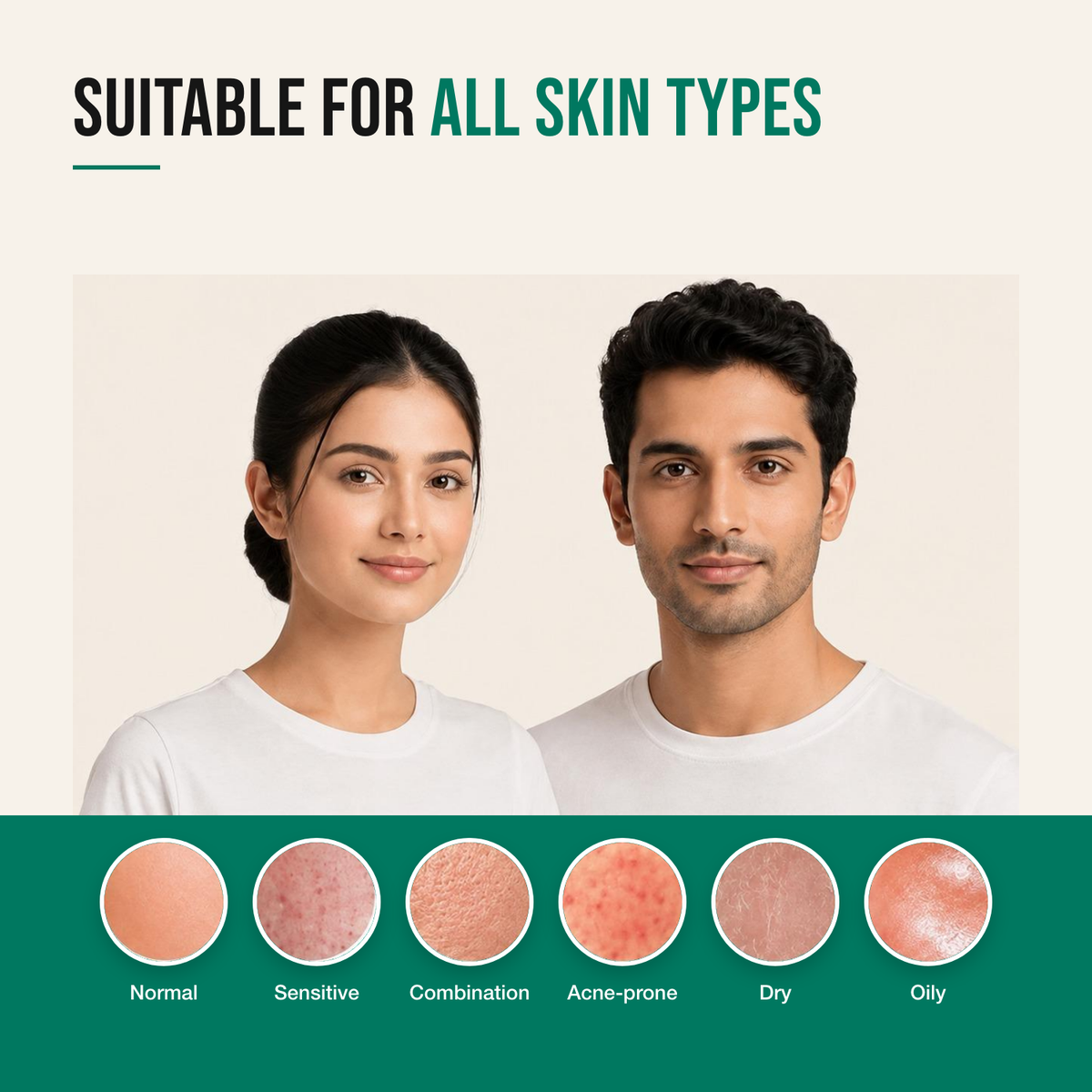 Holistic Clear Skin Kit suits normal, sensitive, combination, acne-prone, dry and oily skin