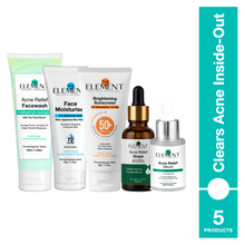 Acne Relief Inside-Out Kit — Face Wash + Serum + Moisturiser + Sunscreen + Acne Drops