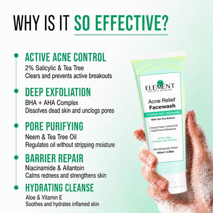 Acne Relief Face Wash — why it's so effective