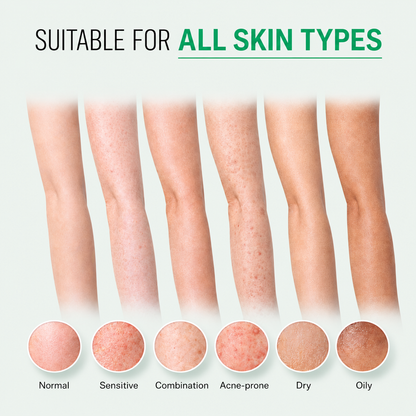 Suitable for all skin types - normal, sensitive, combination, acne-prone, dry, oily