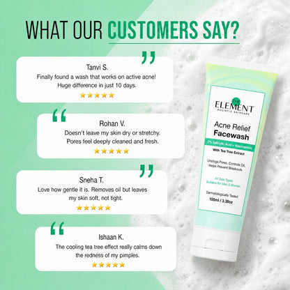 What customers say - 5-star reviews for the Acne Relief Face Wash