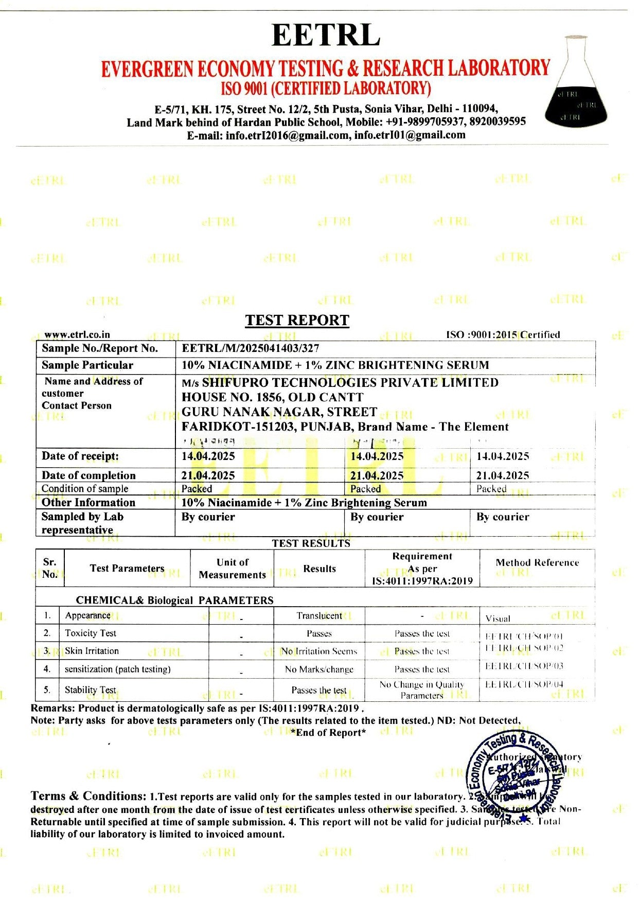 Clinical Proof Certificate