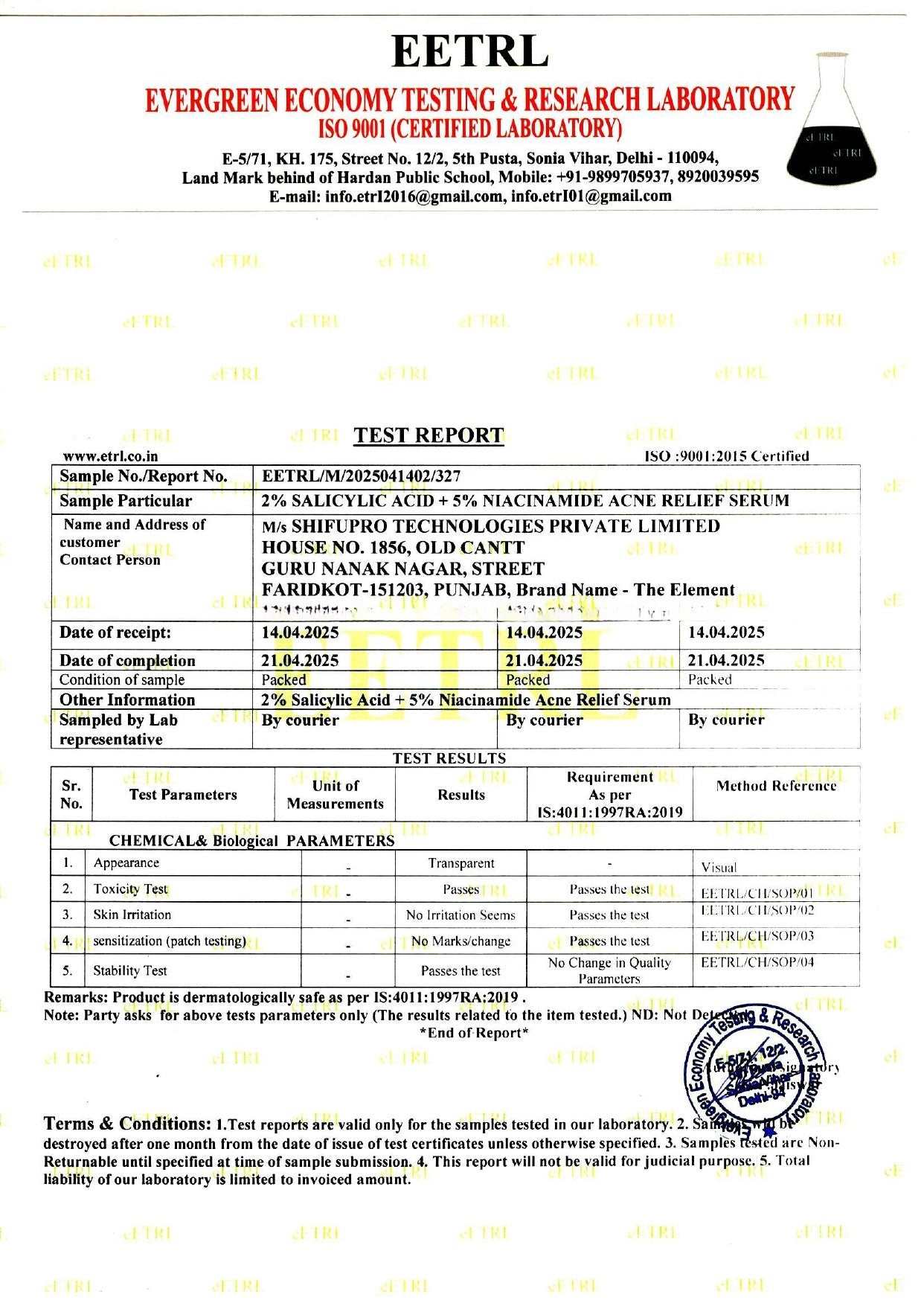 Clinical Proof Certificate