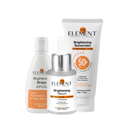 Holistic Brightening Kit - Inside–Out Glow- Skin Brightening Drops with Manjishtha & Amla + 10% Niacinamide Serum + 2% Niacinamide Sunscreen