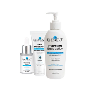 Head‑to‑Toe Hydration Combo - 2% Hyaluronic Acid Serum + 2% Hyaluronic Acid Face Moisturiser + Niacinamide & Ceramides Body Lotion