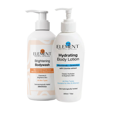 Body Glow & Hydration Duo - Brightening Bodywash + Hydrating Body Lotion
              