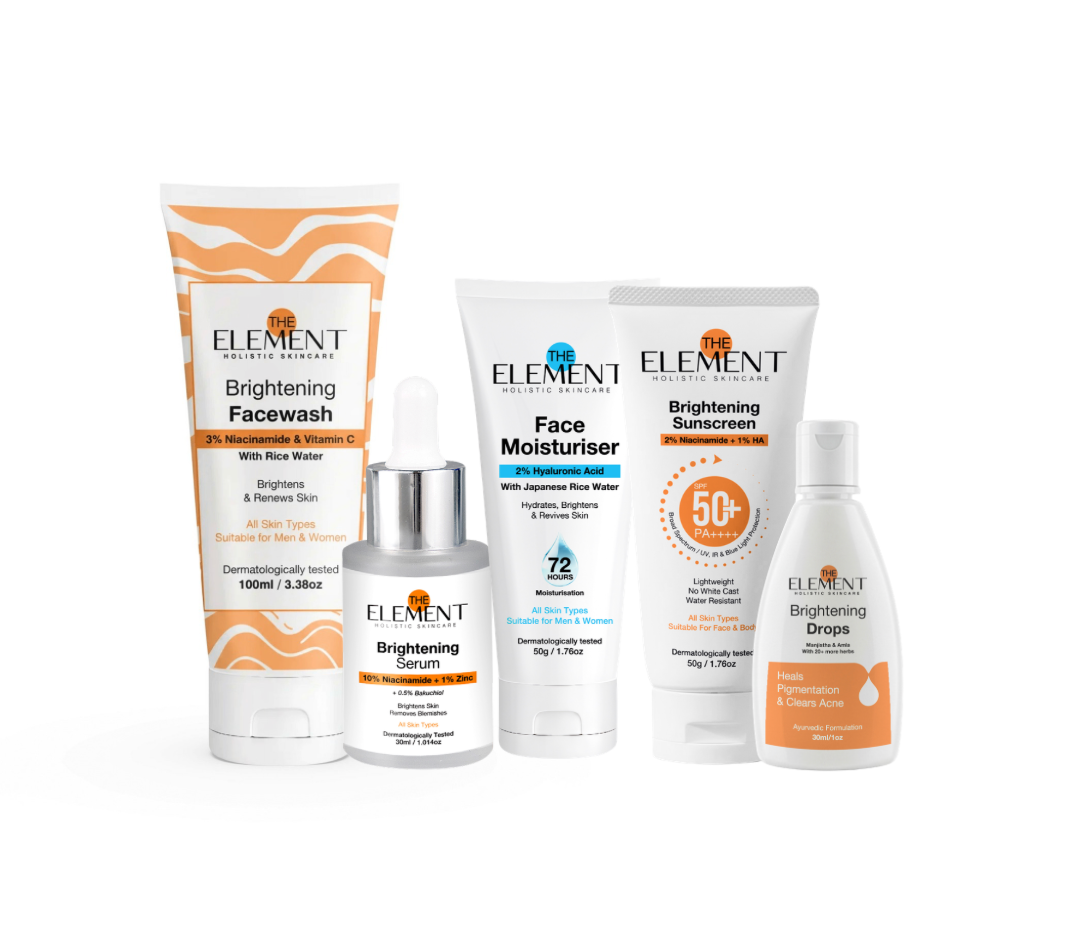 Complete Routine for Bright Skin - Inside Out - Nourish from Inside, Cleanse, Treat,  Moisturise, Protect