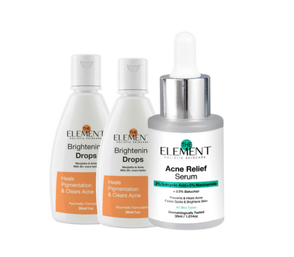 Ultimate Clear Skin Combo - 2% Salicylic Acid Serum + Skin Brightening Drops with Manjishtha & Amla