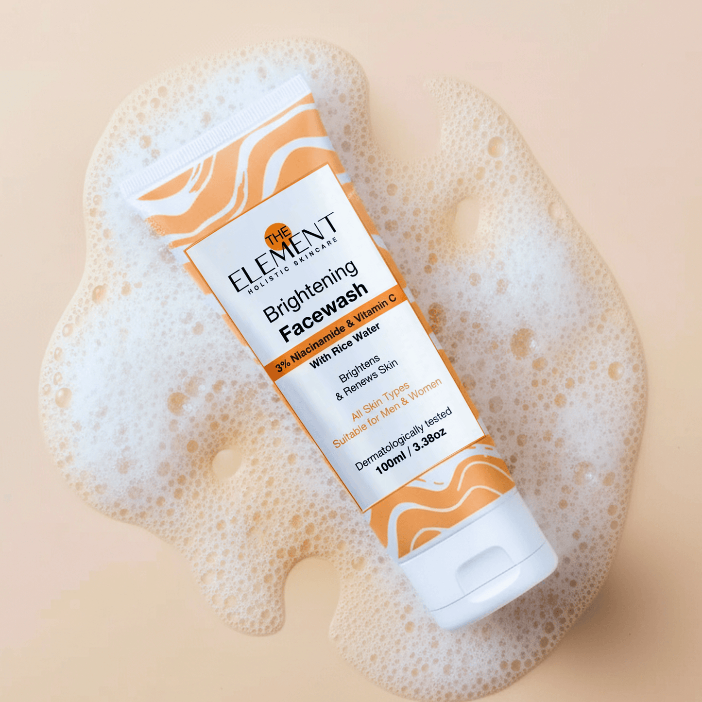 The Element Brightening Face Wash — 3% Niacinamide with Vitamin C & Rice Water