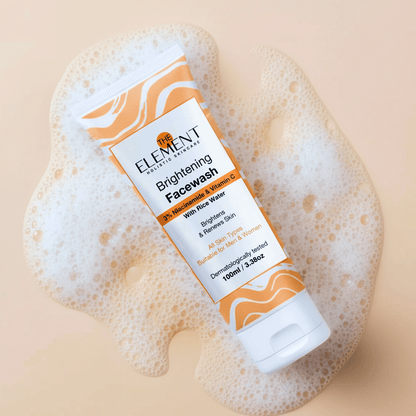 The Element Brightening Face Wash — 3% Niacinamide with Vitamin C & Rice Water