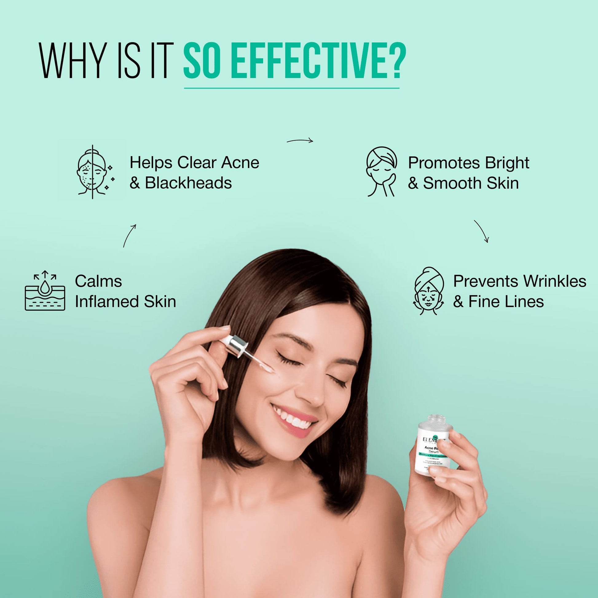 Why the Acne Relief Serum is so effective — clears acne and blackheads, calms inflamed skin