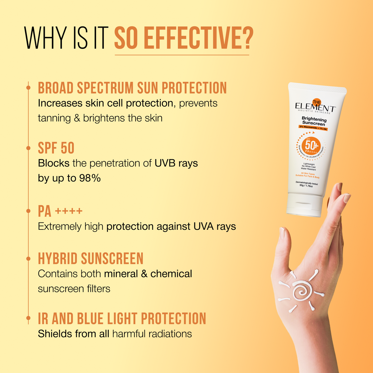 Brightening Sunscreen SPF 50 — why it's so effective