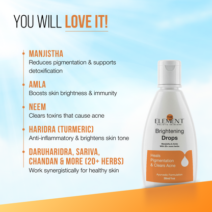 The Element Brightening Drops with Manjistha & Amla