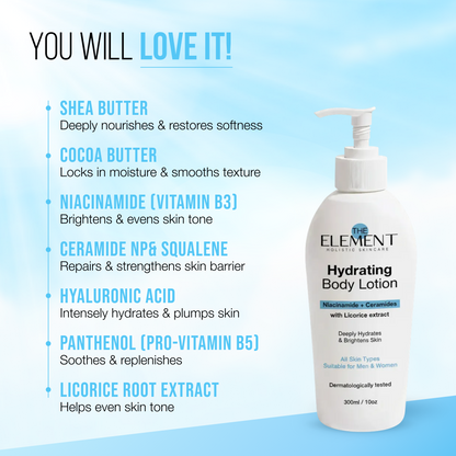 Head‑to‑Toe Hydration Combo - 2% Hyaluronic Acid Serum + 2% Hyaluronic Acid Face Moisturiser + Niacinamide & Ceramides Body Lotion