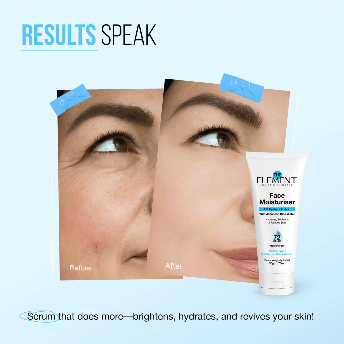 2% Hyaluronic Acid + Japanese Rice Water  Hydrating Face Moisturiser