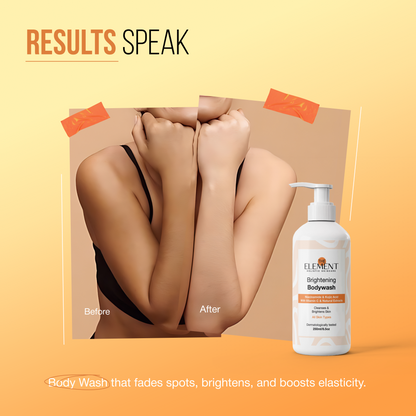 Brightening Bodywash - before and after