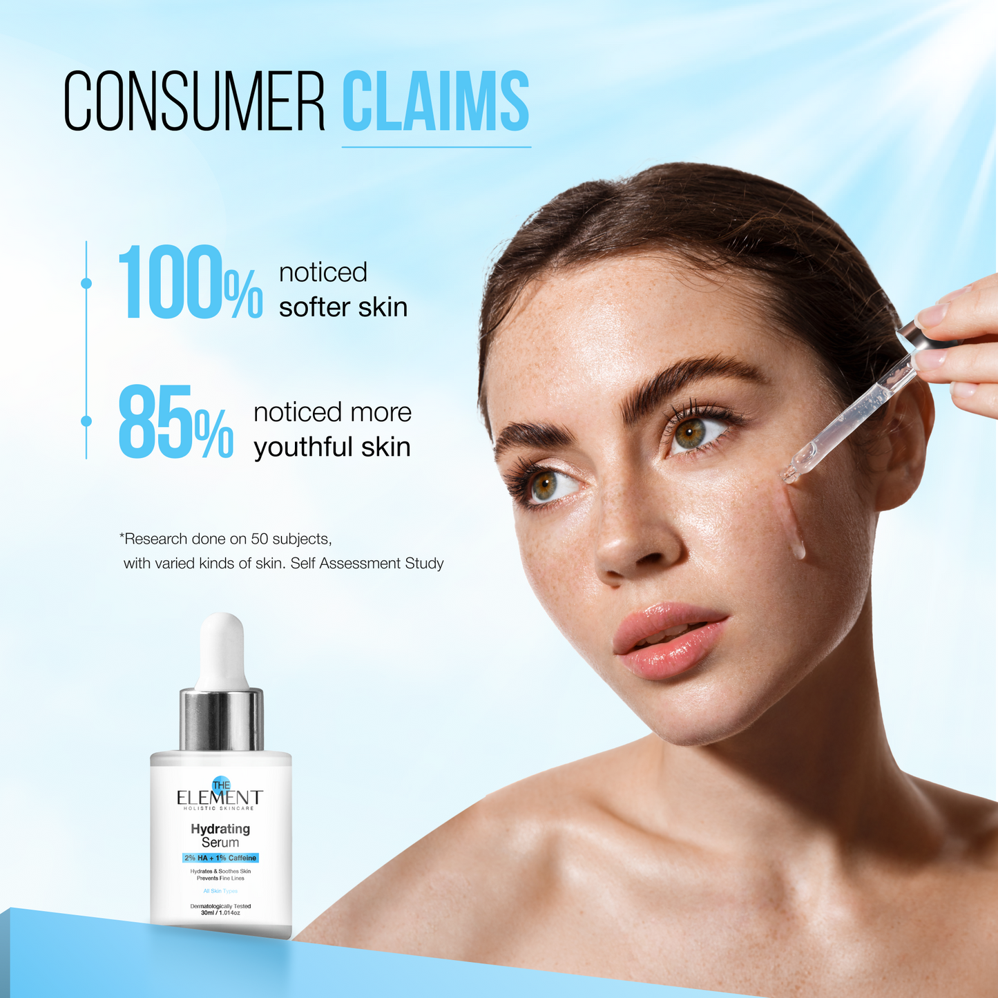 2% Hyaluronic Acid + 1% Caffeine Hydrating Serum