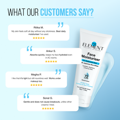 2% Hyaluronic Acid + Japanese Rice Water  Hydrating Face Moisturiser