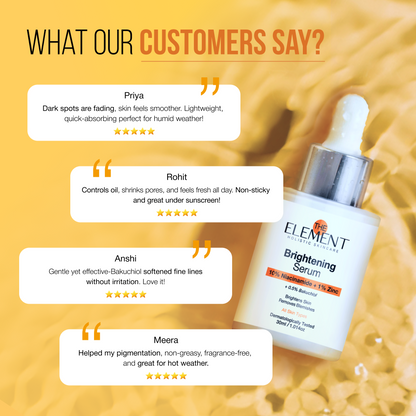 Complete Brightening Solution  - Ayurvedic Brightening Skin Drops to Drink + 10% Niacinamide Brightening Serum