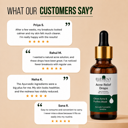 The Element Acne Relief Drops with Neem, Turmeric & Shatavari — Dropper