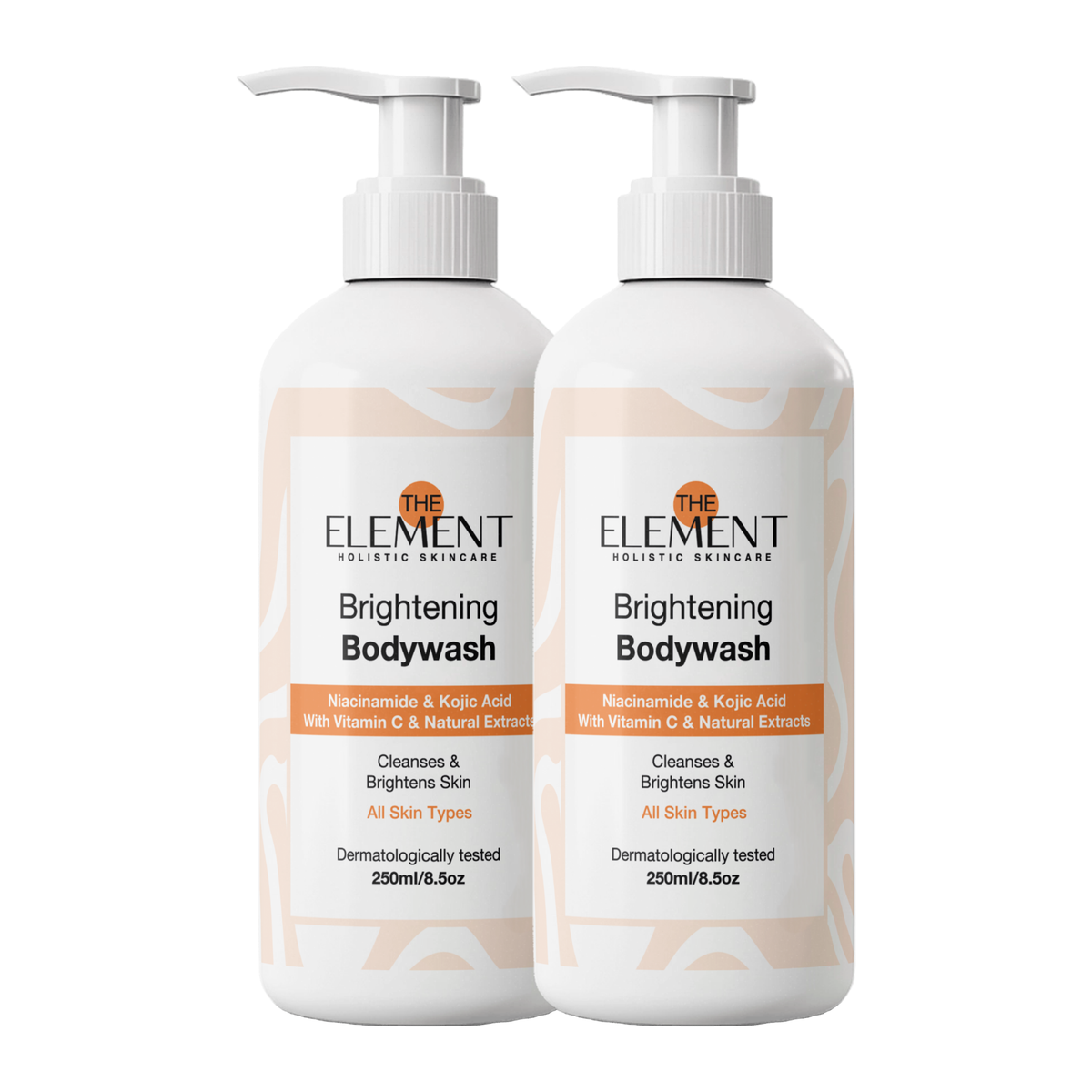 The Element Brightening Bodywash pack of 2 with Niacinamide, Kojic Acid and Vitamin C