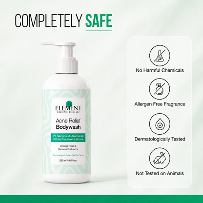 2% Salicylic Acid + Niacinamide Acne Relief Body Wash with Tea Tree & Neem