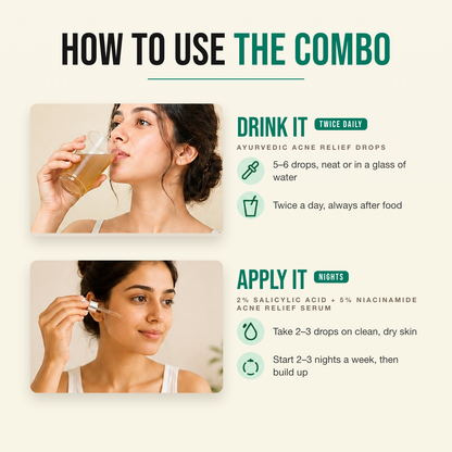 How to use the Complete Clear Skin Combo — drink it, then apply it