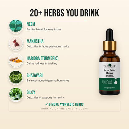 Holistic Clear Skin Kit — 20+ Ayurvedic herbs you drink, with neem, manjistha and shatavari