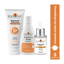 Holistic Brightening Kit - Inside–Out Glow- Skin Brightening Drops with Manjishtha & Amla + 10% Niacinamide Serum + 2% Niacinamide Sunscreen