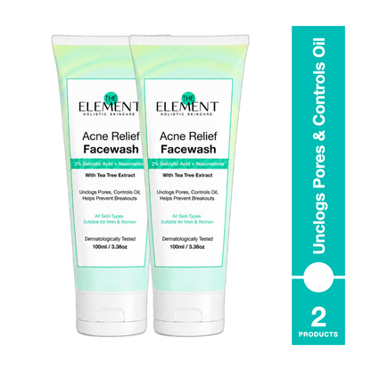 Acne Relief Face Wash 100ml x2 — Unclogs Pores & Controls Oil