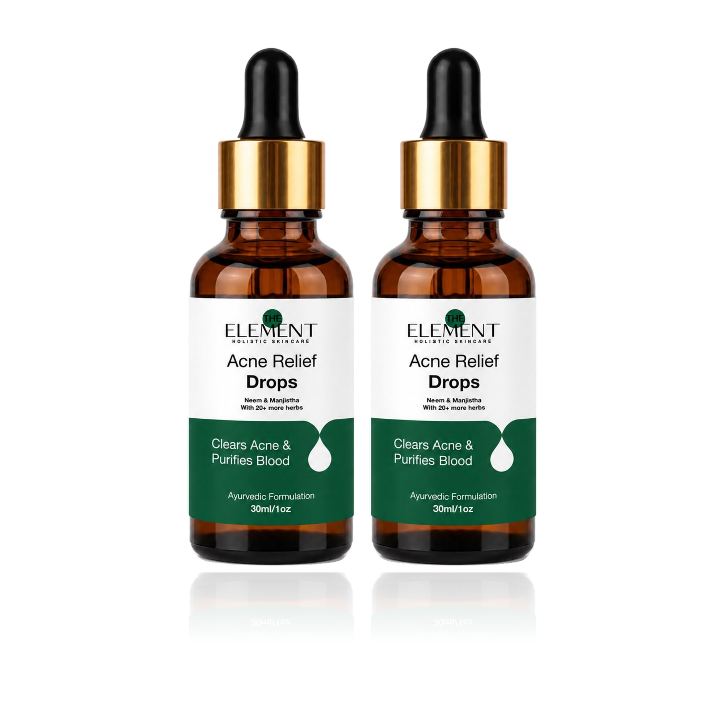 The Element Acne Relief Drops with Neem, Turmeric & Shatavari — Dropper