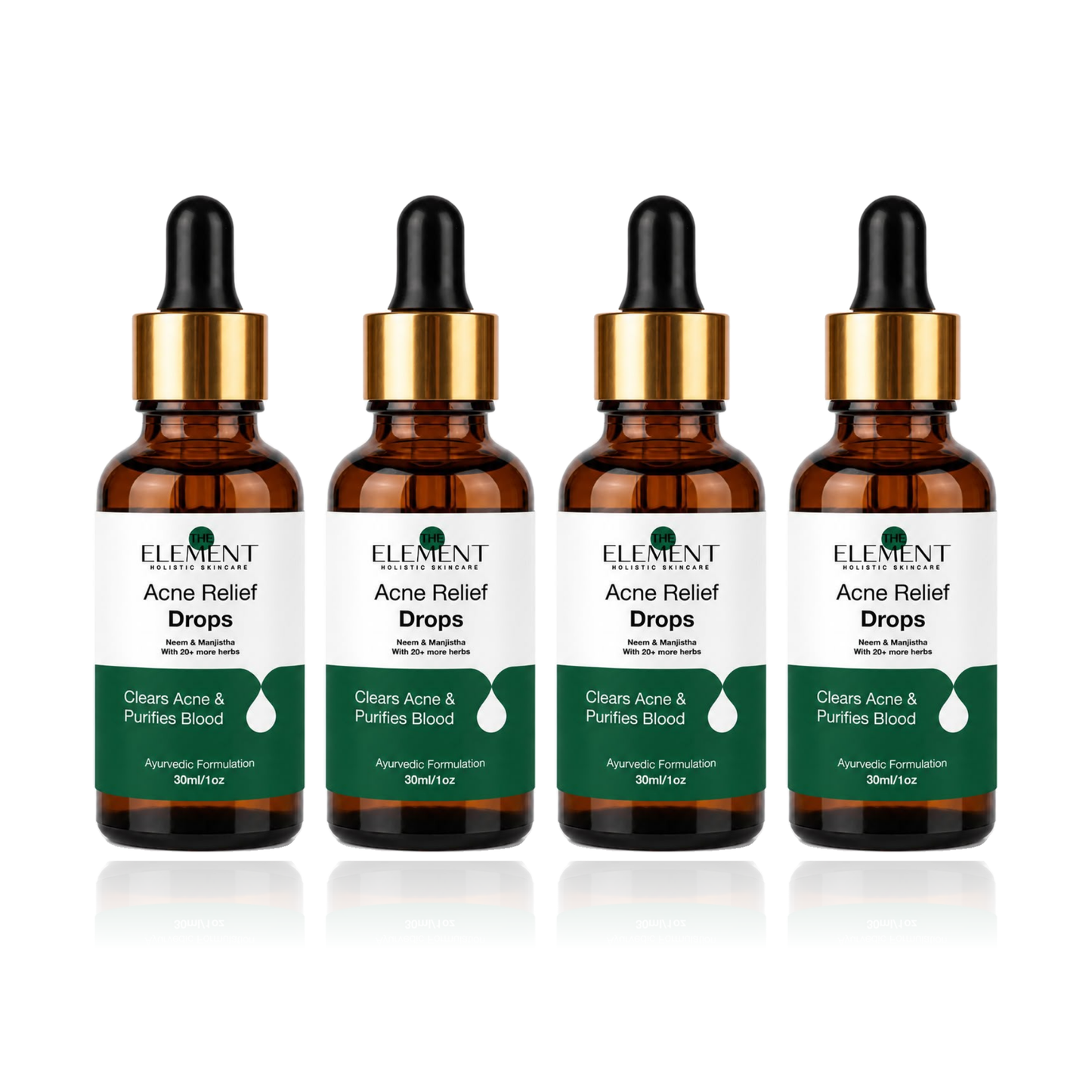 The Element Acne Relief Drops with Neem, Turmeric & Shatavari — Dropper